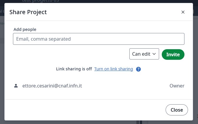 Overleaf share project
