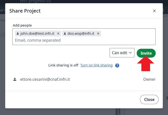 Overleaf share project