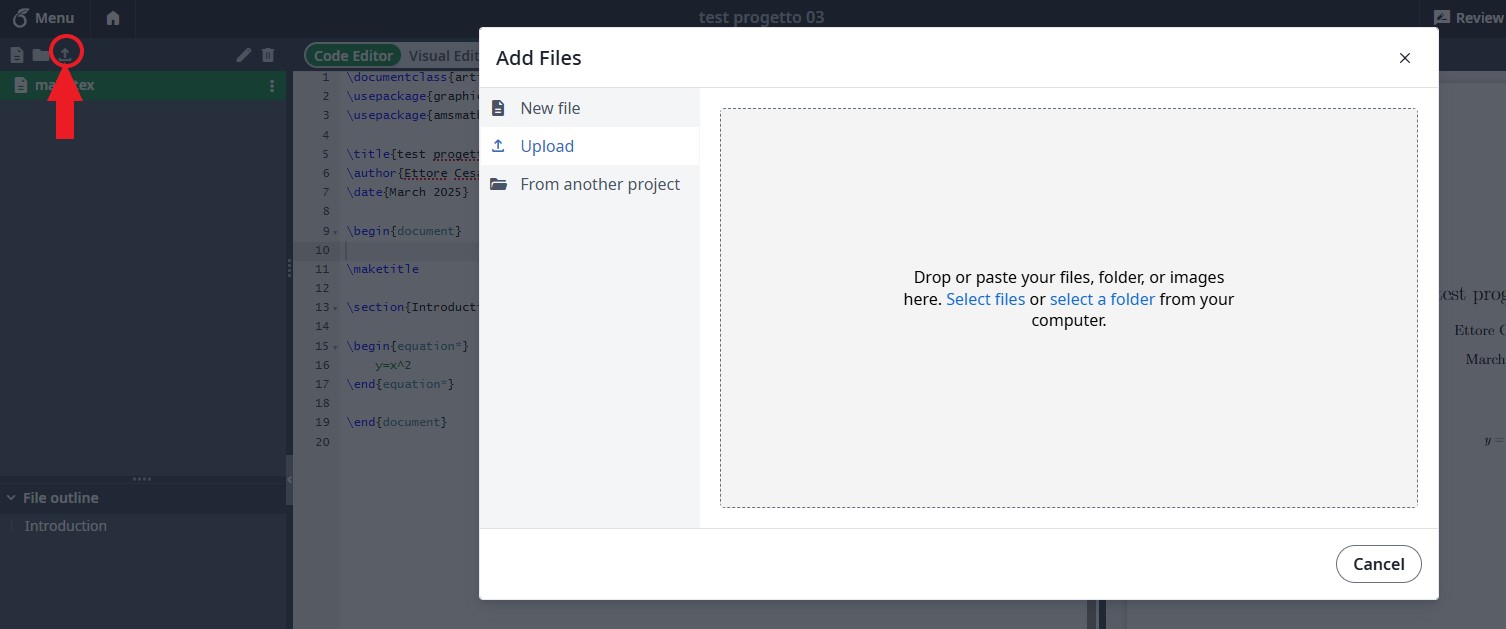 Overleaf import-export project